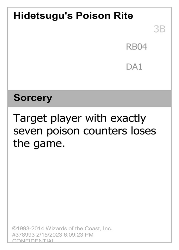 Hidetsugu's Poison Rite