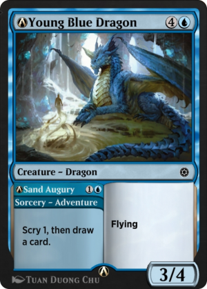 087c13b7-1641-4902-b595-f730068e33cc A-Young Blue Dragon // A-Sand Augury