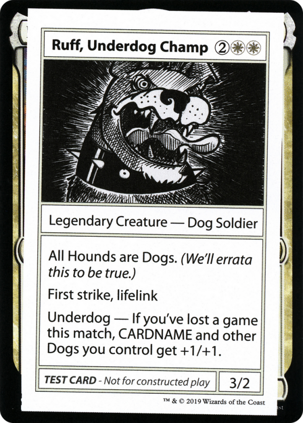 Ruff, Underdog Champ