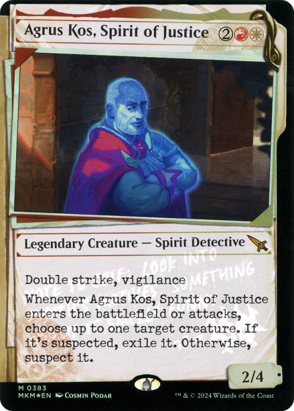 Agrus Kos, Spirit of Justice