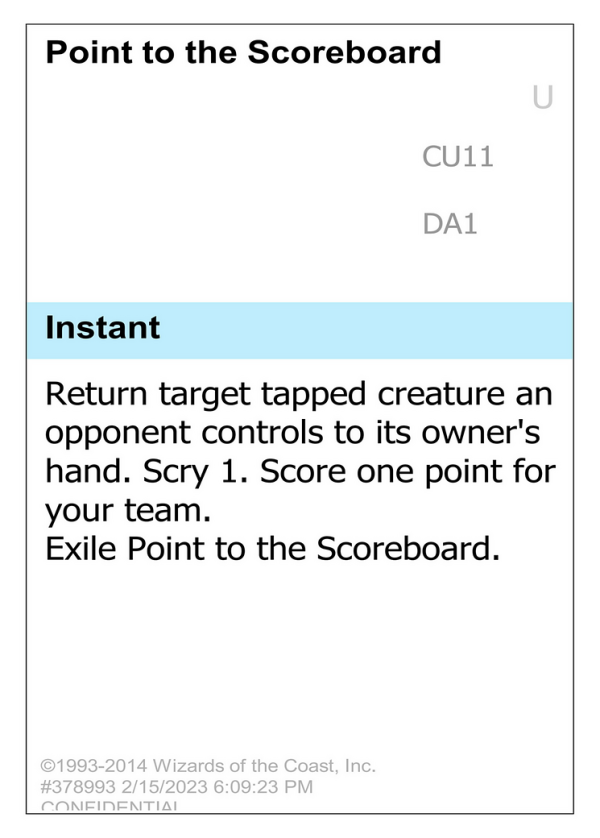 Point to the Scoreboard