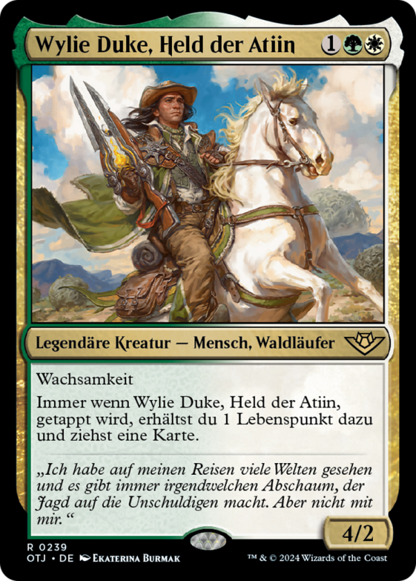 Wylie Duke, Atiin Hero