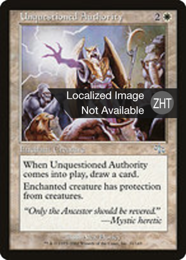 Unquestioned Authority