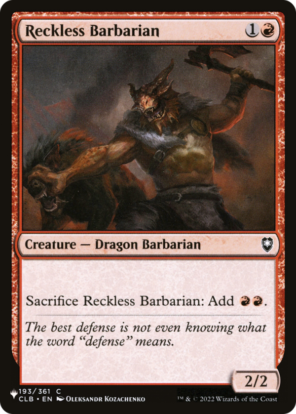 Reckless Barbarian