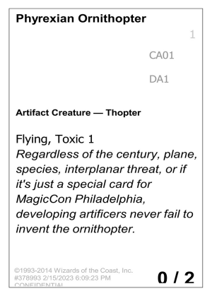 7f35db42-8484-40ad-b8a4-8511414b1793 Phyrexian Ornithopter