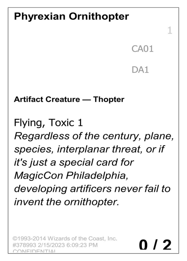 Phyrexian Ornithopter