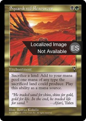 8041cd33-1431-4dff-9969-f60095ed226b Squandered Resources