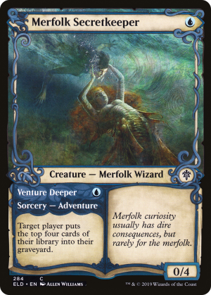 8182c9e0-861e-4736-997b-e79e62a2fec5 Merfolk Secretkeeper // Venture Deeper