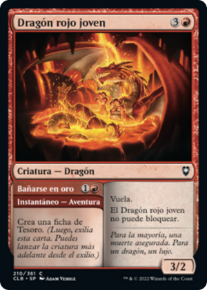 8ac1720a-2f44-4d91-adcb-9a8edca12152 Young Red Dragon // Bathe in Gold