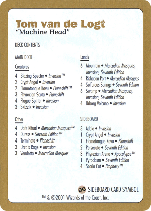 9b4e9e76-677c-479a-949e-d7e47372bc58 Tom van de Logt Decklist (2001)