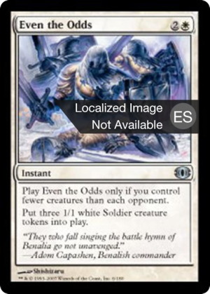 e3a0fa16-8205-4ebe-97c7-aa90da65242b Even the Odds