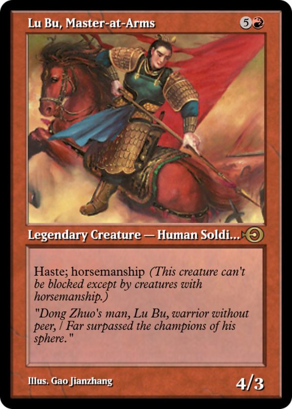 Lu Bu, Master-at-Arms